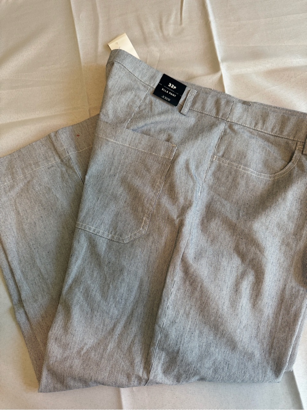 J. Crew Women's Light Blue and White Ella Pants
